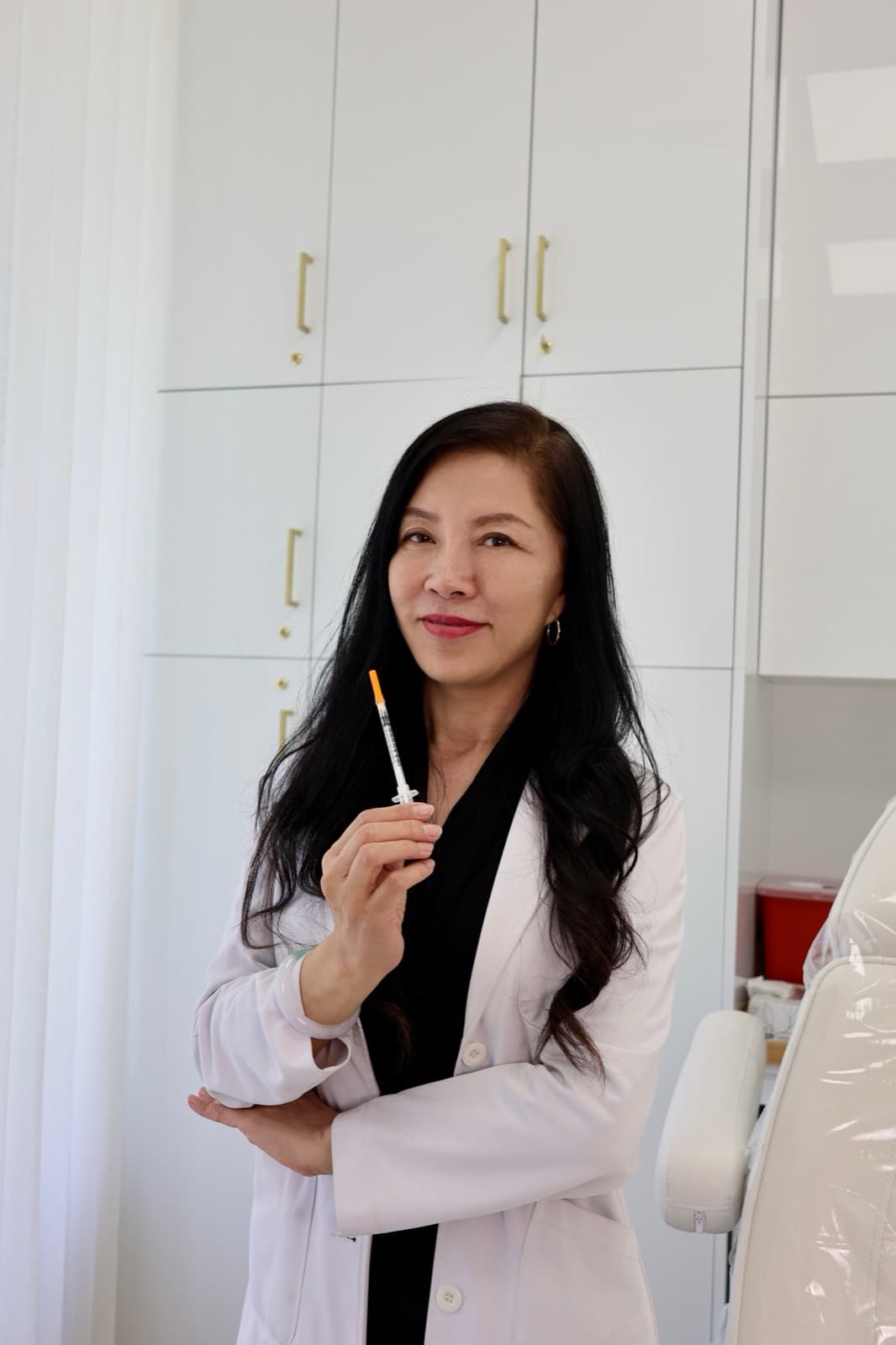 Annie, FusionMed founder and master injector, in the Toronto clinic